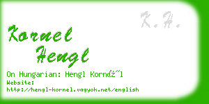 kornel hengl business card